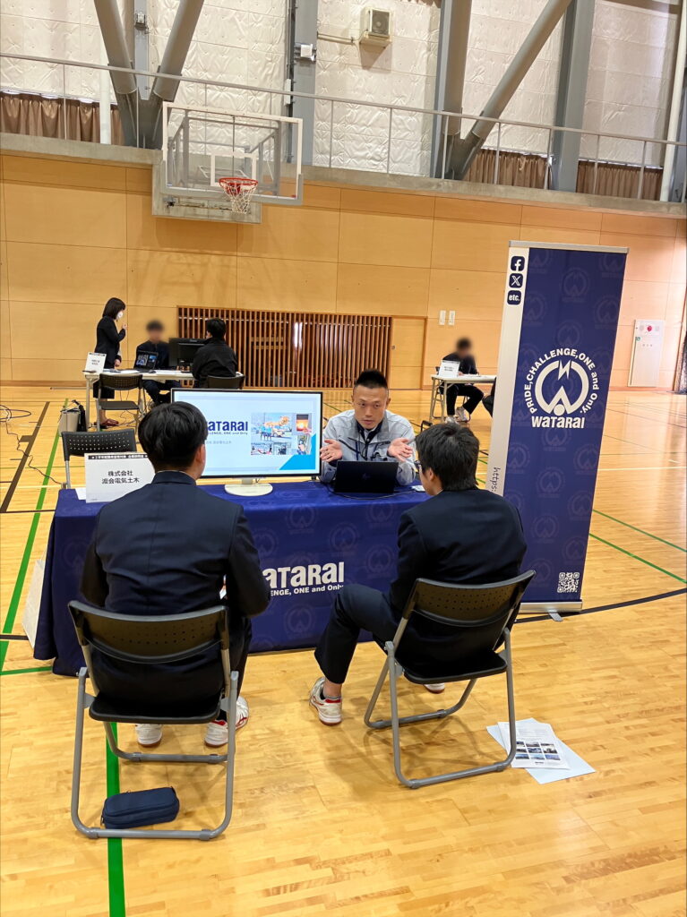 鶴岡工業高校ガイダンス中の様子