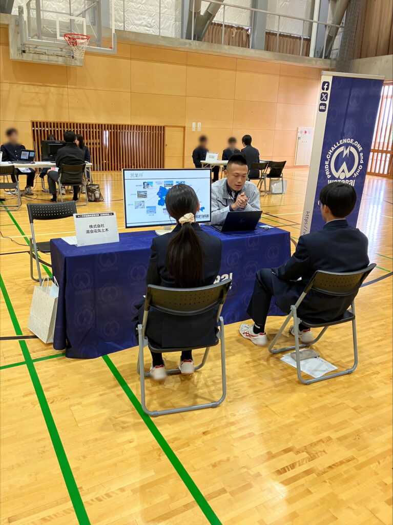 鶴岡工業高校ガイダンス中の様子