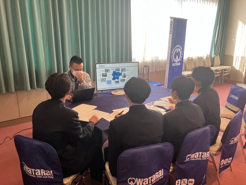 鶴岡工業高校で行われた「高校生と地元企業との交流事業」の様子